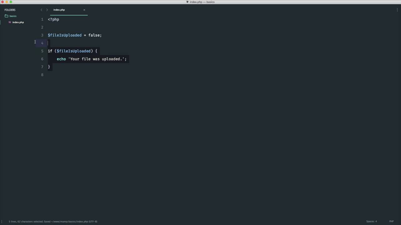 PHP Basics: Data types: Booleans (9/35)