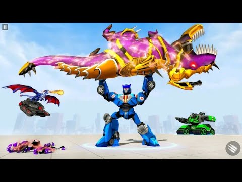 Dinosaur robot vs Space robot fight - Android ios Gameplay