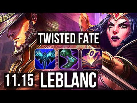 TWISTED FATE vs LEBLANC (MID) | 2.7M mastery, 5/1/6, 1000+ games | BR Diamond | v11.15