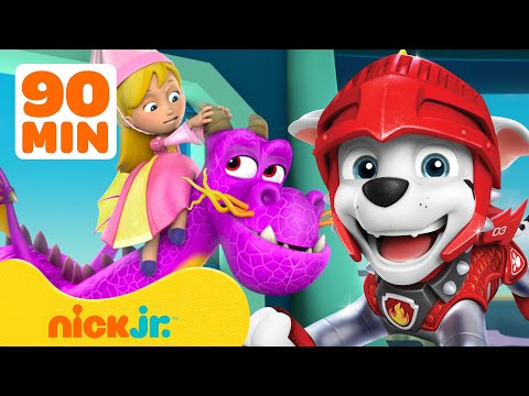 Capa de Patrulha Canina | Resgates e Aventuras de Contos de Fadas! 🐉 90 Minutos | Nick Jr. em Português