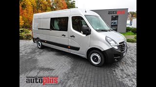 Opel MOVANO FURGON BRYGADÓWKA 7 MIEJSC TEMPOMAT LEDY KLIMATYZACJA  18 furgoneta combi | Imagen 4 - Autoline