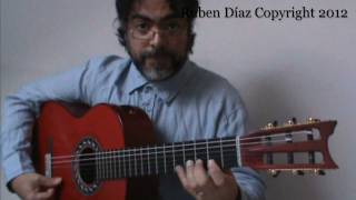 Spain Melody 1 (by Chick Corea) Flamenco-Jazz Guitar Lesson Ruben Diaz GFC Malaga