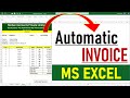 Fully Automatic Invoice In Excel Create Invoice Bill In Excel MS Excel
