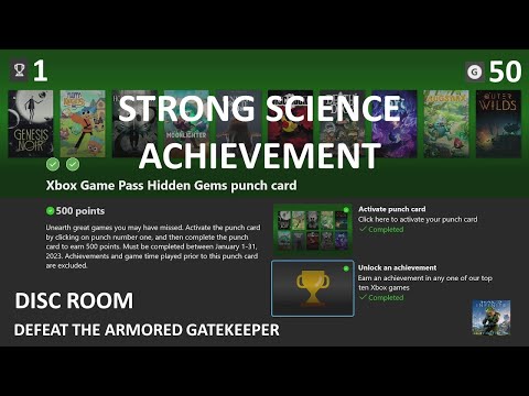 Xbox Game Pass Hidden Gems Punch Card Strong Science Achievement