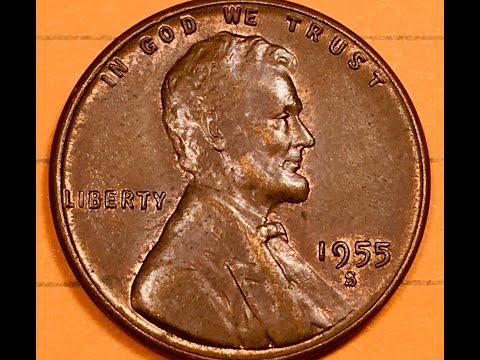 US 1955 S One Cent - Lincoln Wheat Penny - Last United States Wheat S - No San Francisco Double Dies