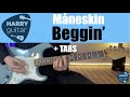 Beggin' - Måneskin - Full Guitar Lesson + Chords/TABS