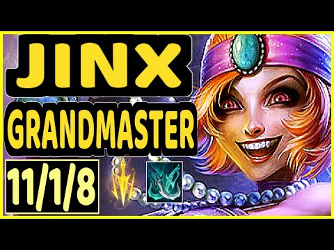 JESKLA (JINX) - 11/1/8 KDA BOTTOM ADC GAMEPLAY - EUW Ranked GRANDMASTER