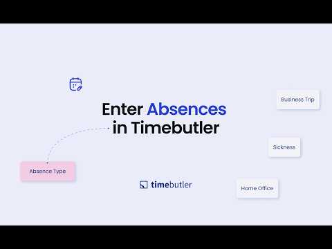 Create An Absence Entry Timebutler Tutorial