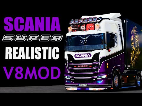 ETS2 1.46 SCANIA SUPER V8 REALISTIC MOD