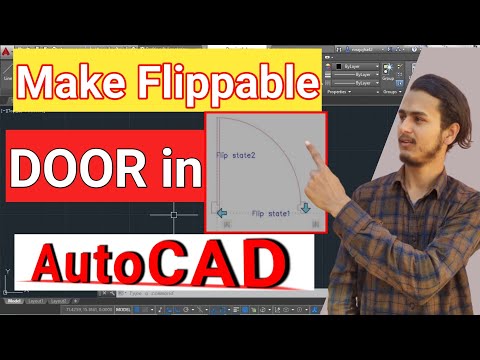 Make Flippable DOOR in AutoCAD Using Dynamic Block | How to make Dynamic Block in AutoCAD | Nepali |