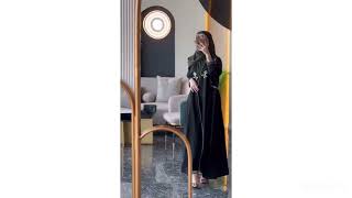 عبايه مفتوحه سوداء ريمان 4