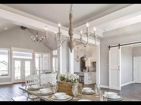 LNC Simple Wooden French Chandelier - 6 Lights