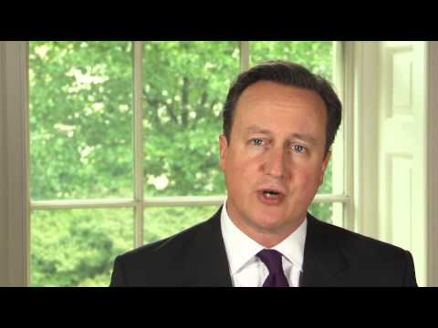 A good luck message from Prime Minister David Cameron