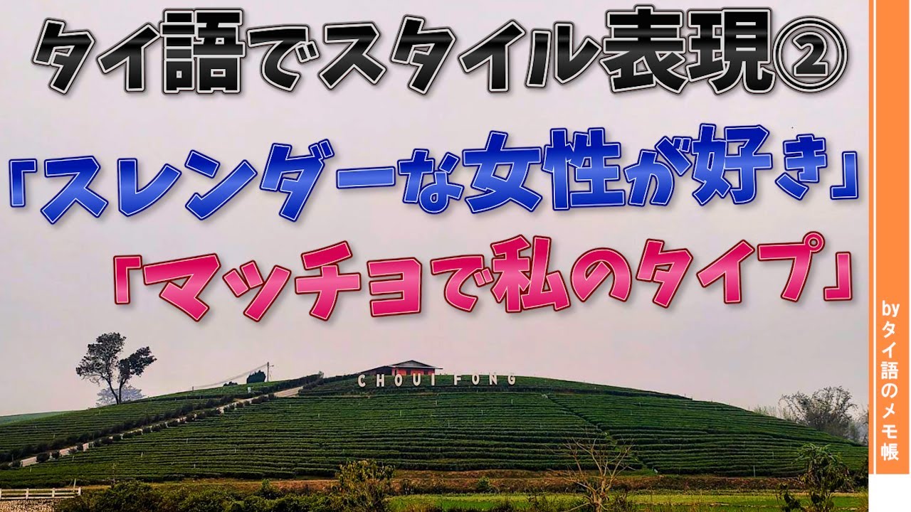 【中級者向け】タイ語のスタイル表現②