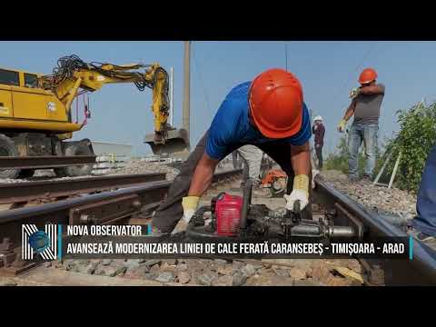 Avansează modernizarea liniei de cale ferată Caransebeș - Timișoara - Arad