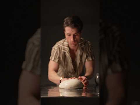 Sourdough bread, burrata, basil pesto ASMR #chef #cooking #dough #flour