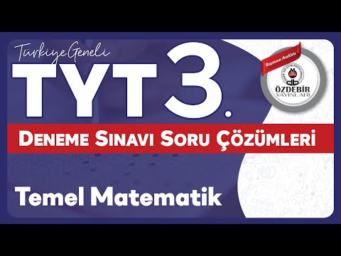 Ocak 2026 - YKS 3. Deneme Sınavı TYT TEMEL MATEMATİK Çözüm Videoları