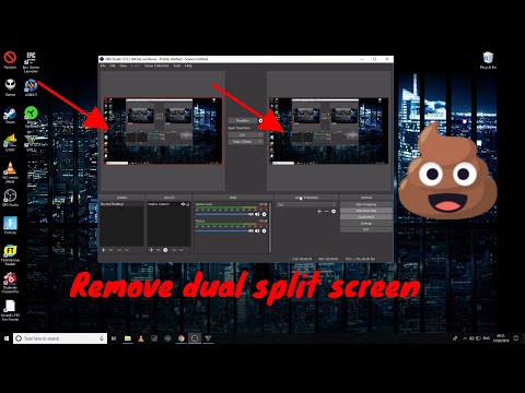 OBS Split screen studio mode on/off