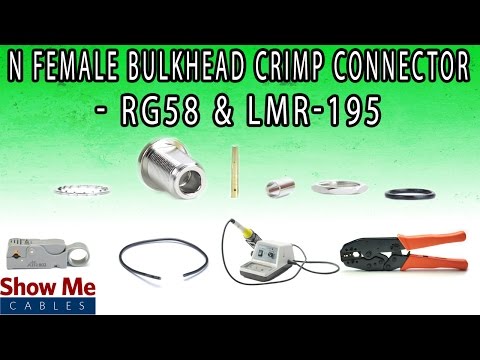 N Female Bulkhead Crimp Connector For RG58 & LMR-195 - Perfect For DIY Installs!
