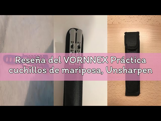 Vídeo relacionado con VORNNEX Práctica cuchillos de mariposa, Unsharpened íntegramente en acero inoxidable hoja 100% seguro aburrido mariposa peine para entrenamiento cuchillo de entrenador mariposa (plata)