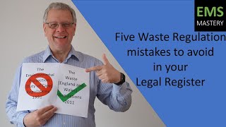 Five UK Waste Regulation mistakes to avoid
