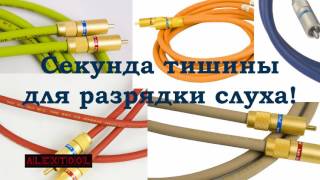 Шнурковщина - Прямое сравнение RCA межблочных кабелей Qingyeyuan (5$), MCA (40$), QED (110$).