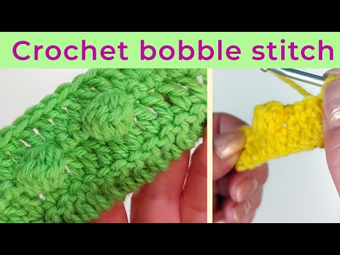 How to crochet the bobble stitch. Stitch tutorial