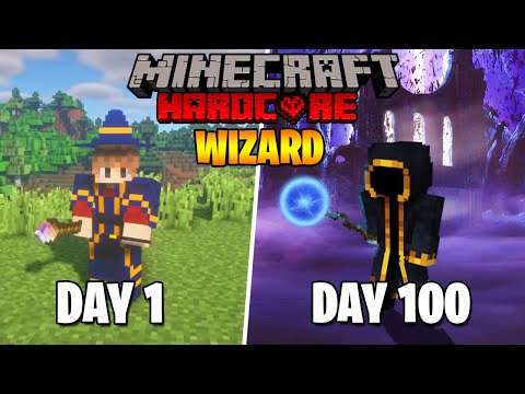 I Survived 100 Days as a Wizard in Minecraft Hardcore