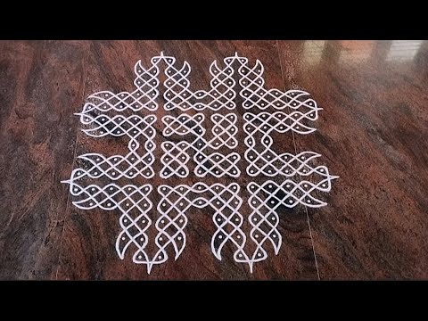 15 dots melikala muggulu|easy rangoli|daily chukkala muggulu||sikku,kambhi,neli kolams|#Nice Rangoli