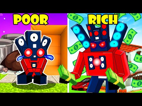 CoCo Craft - POOR to RICH as TITAN SPEAKERMAN in MINECRAFT!