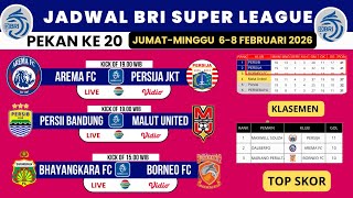 Download lagu Jadwal Liga 1 BRI 2025 HARI INI PEKAN KE 20  PERSIB VS Malu United~AREMA VS PERSIJA mp3