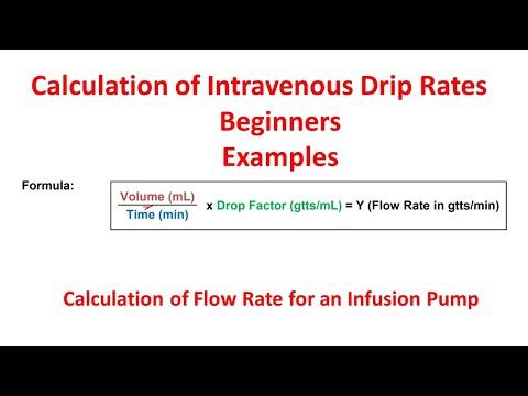 Part of a video titled Intravenous Drip Rate | Flow Rate for Infusion Pump Calculations