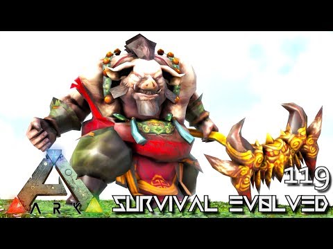 ARK: SURVIVAL EVOLVED - MYTH PIGMAN WARRIOR MONK E119 !!! ( ARK EXTINCTION CORE MODDED )