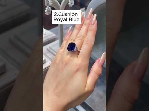 Which blue sapphire is the most stunning one? #engagementring #customdesign #labdiamond #sapphire