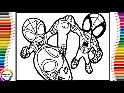 Spidey and His Friends Coloring Pages_Spidey Coloring Rodsyk #coloringarttv