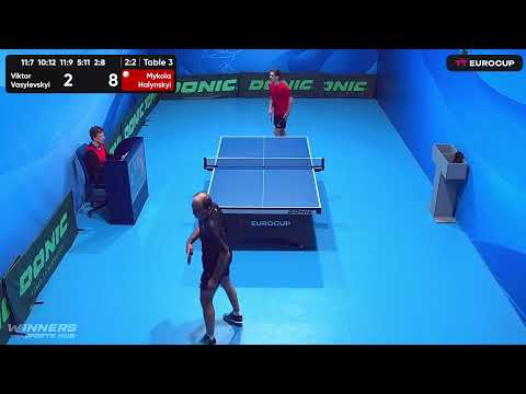 11:10 Viktor Vasylevskyi 2-3 Mykola Halynskyi 18.04.2023 TT Euro.Cup Ukraine Star