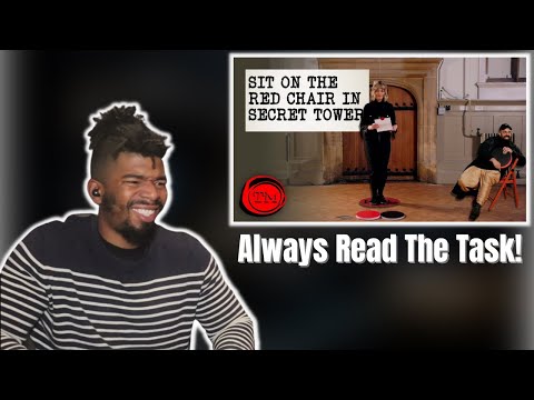 AMERICAN REACTS TO Sit on the Red Chair in the Secret Tower | Full Task | Taskmaster