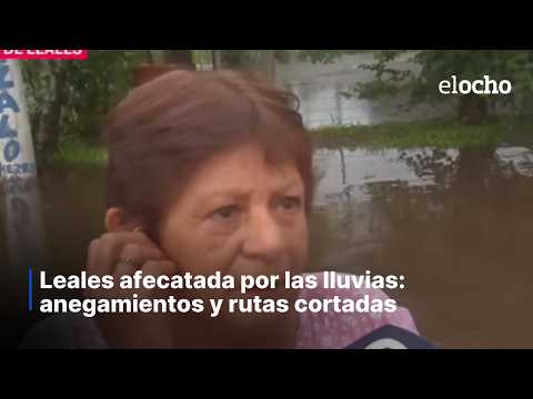 LEALES AFECTADA POR LAS LLUVIAS: ANEGAMIENTOS Y RUTAS CORTADAS