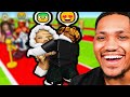 Hugging Random HUZZ On ROblOx
