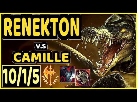 RENEKTON vs CAMILLE - 10/1/5 KDA TOP GAMEPLAY - EUW Ranked DIAMOND
