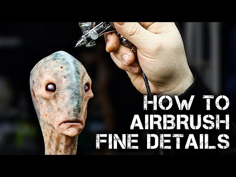 クリーチャーマケットペイント - 細かいディテールをエアブラシで描く方法 (Creature Maquette Painting - How to Airbrush Fine Details)