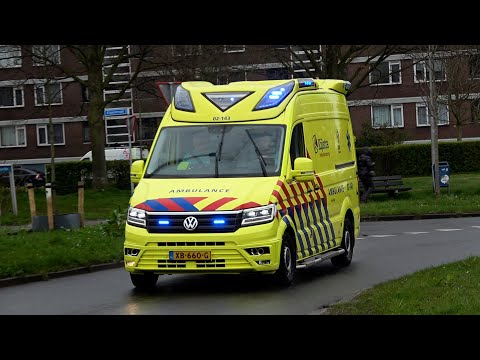 A1, C. Miesen Ambulance 01-126 Groningen & Otaris CR Ambulance 02-143 Leeuwarden in Leeuwarden