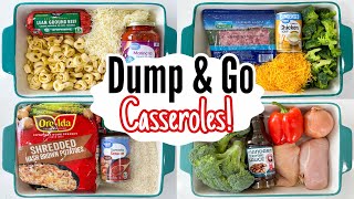 THE EASIEST DUMP & GO CASSEROLES | 5 Quick & EASY Cheap Casserole Dinner Recipes! | Julia Pacheco