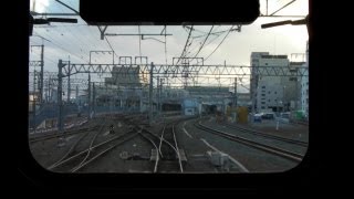 preview picture of video '信越線・前面展望 北長野駅から長野駅(車両基地の横を通過) Train front view'