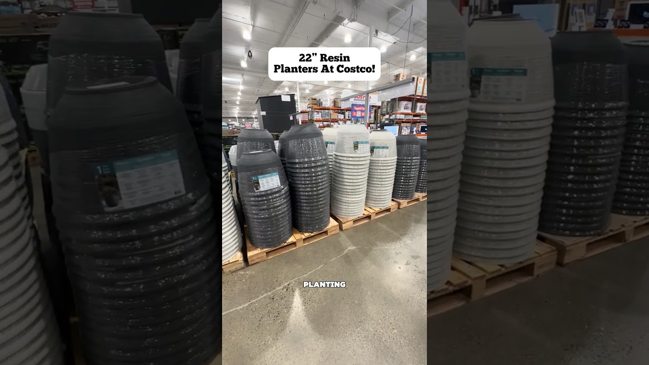 Round Resin Planters at Costco! 🌿✨