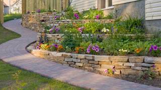 Garden and Backyard Retaining Wall Ideas and Terraced Gardens