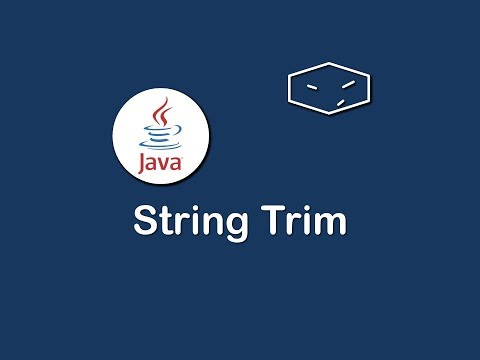 string trim in java