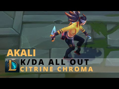 KDA All Out Akali Citrine Chroma - League Of Legends