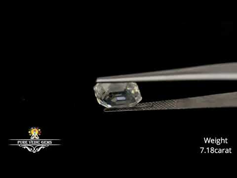 White Sapphire 7.18ct. On Demand video