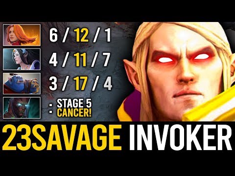OMG!! RANK 4 SEA 23savage QUAS WEX INVOKER DESTROYS THE DIRE TEAM EASILY | Dota 2 Invoker